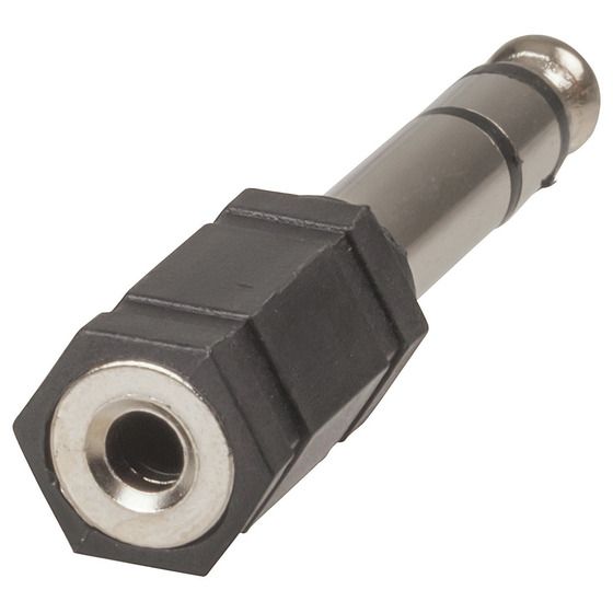 6.5mm Stereo Plug to 3.5mm Stereo Socket Adaptor – Jaycar PA3590