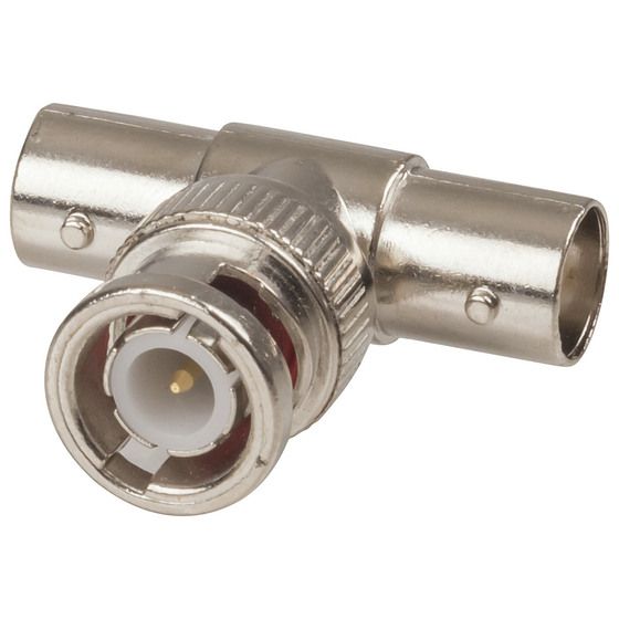BNC T ADAPTOR MALE TO 2 FEMALE ADAPTOR
