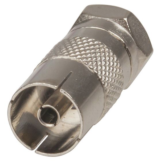 Jaycar F59 Plug to PAL (Belling-Lee) TV Socket Adaptor – Coaxial Connector