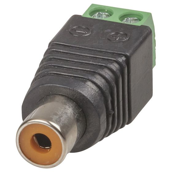 Jaycar RCA Socket with Screw Terminals – Female Audio/Video Connector, No Tools Required