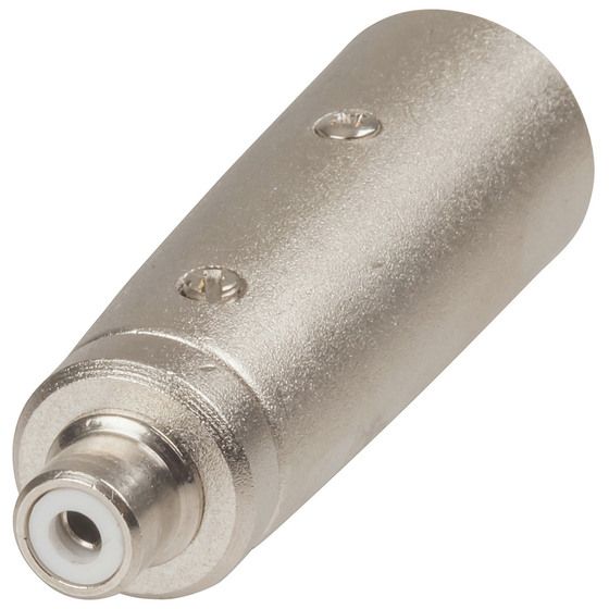 Jaycar 3-Pin XLR Plug to RCA Socket Adaptor – Metal Body