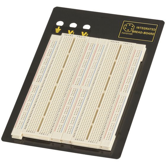 Jaycar Solderless Breadboard – 1680 Tie Points, Metal Plate, 3 Banana Terminals