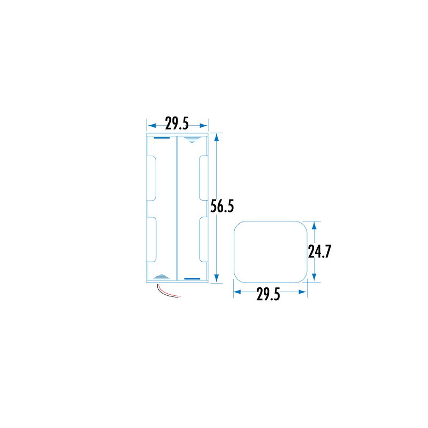 4 X AA SQUARE Battery Holder