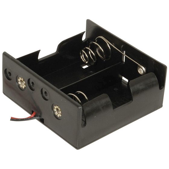 Jaycar 2 x D Cell Battery Holder – Side by Side | PH9220