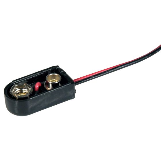 Safety 9V Battery Clip – Full Terminal Coverage, AWG24 Cable Included