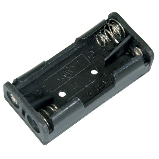 JAYCAR 2 x AAA PCB Mount Battery Holder – Nickel-Plated Terminals – PH9264