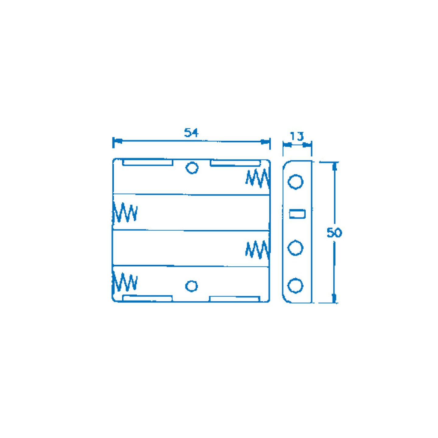 4 x AAA PCB Mount