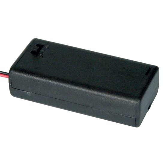 JAYCAR 2 x AA Switched Battery Enclosure – Nickel-Plated Terminals – PH9280