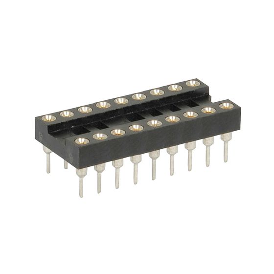 18 Pin Gold Insert Machined Pin IC Socket | Jaycar PI6458