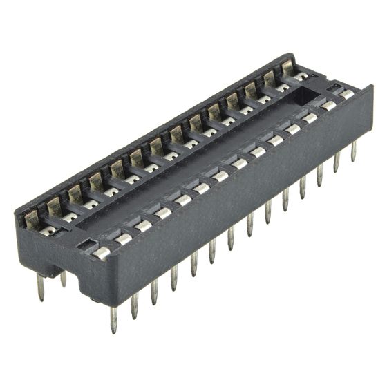 Jaycar 28 Pin IC Socket 300mil Pitch – Suits ATmega328P, All 28 Pin 0.3" DIP ICs, Solder Tail