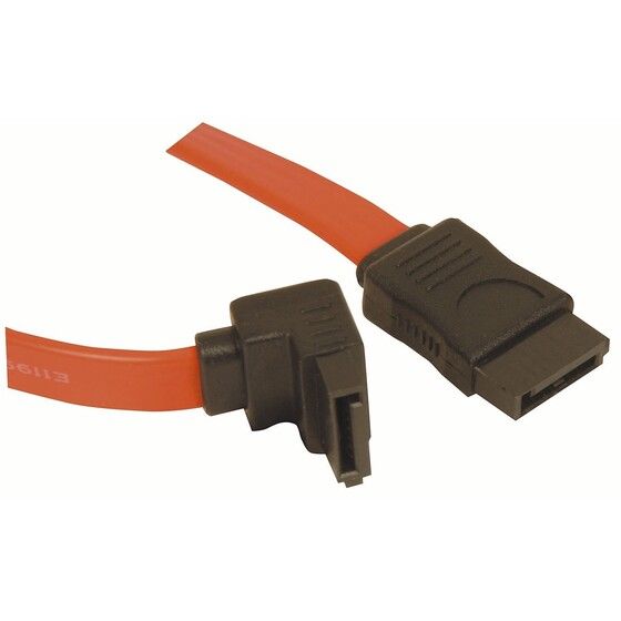 SATA Female to Female Right Angle Data Cable, 7-Pin, 1m, Red – Jaycar