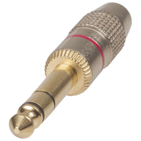 Jaycar 6.5mm Stereo Gold Plugs – Red