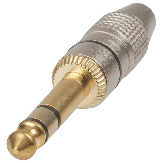 Jaycar 6.5mm Stereo Gold Plugs – Black