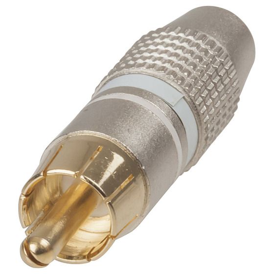 Jaycar Quality Gold RCA Plugs – White (Audiophile Style)