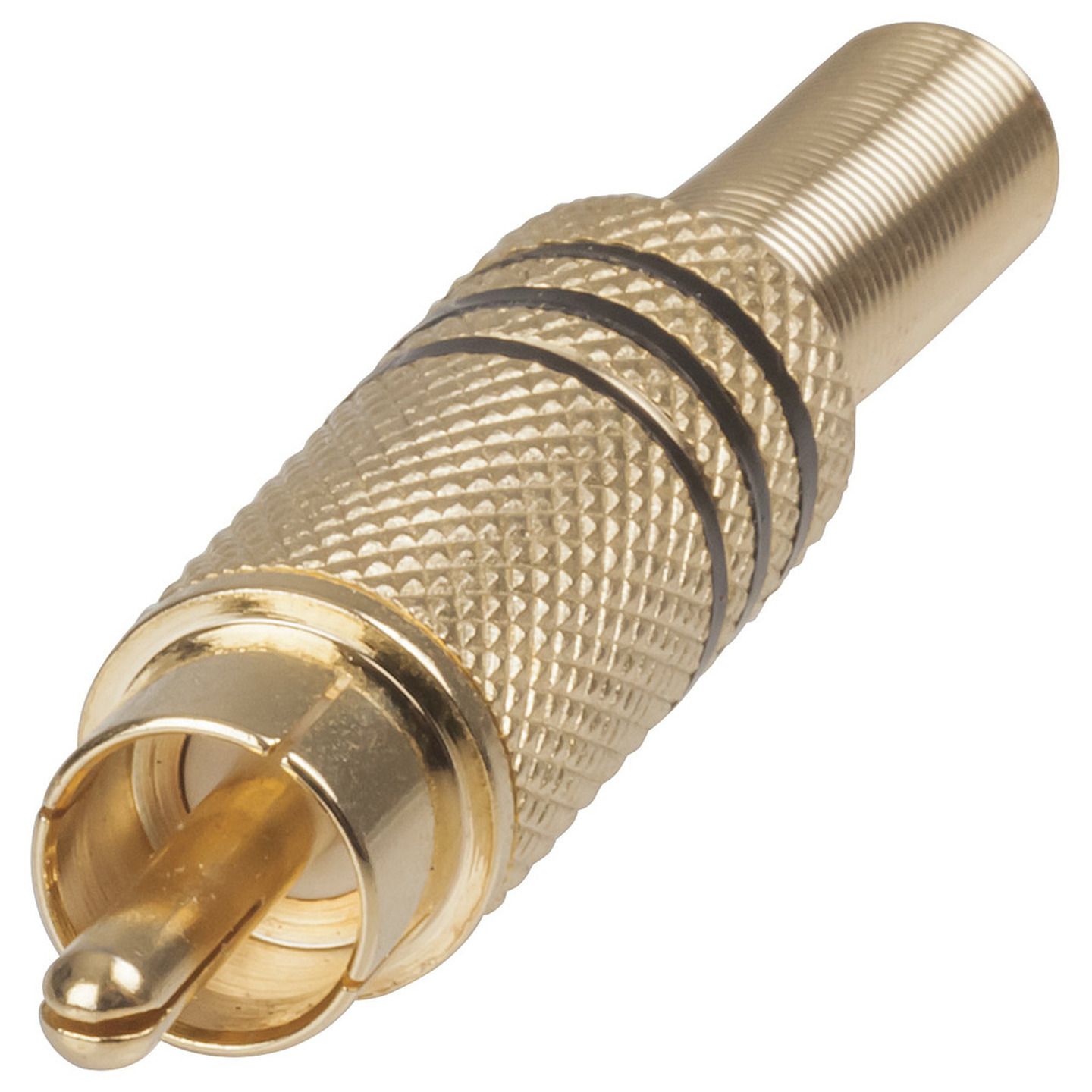 Gold Plated RCA Line Plug - Black