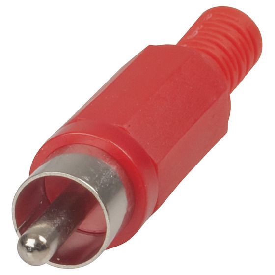 Jaycar Red RCA Plug – Plastic Housing (Economy Style)