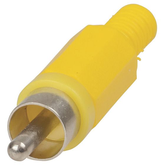 Jaycar Yellow RCA Plug – Plastic Housing (Economy Style)