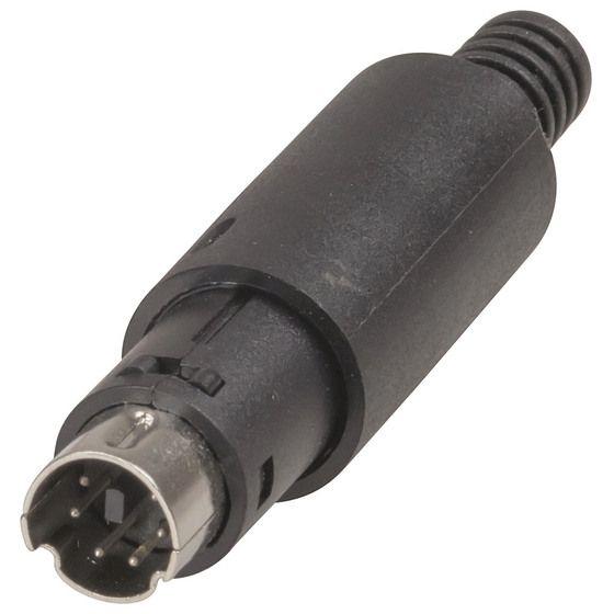 Jaycar 6-Pin Mini DIN Plug – DIN / S-VHS for CCD Camera Monitors
