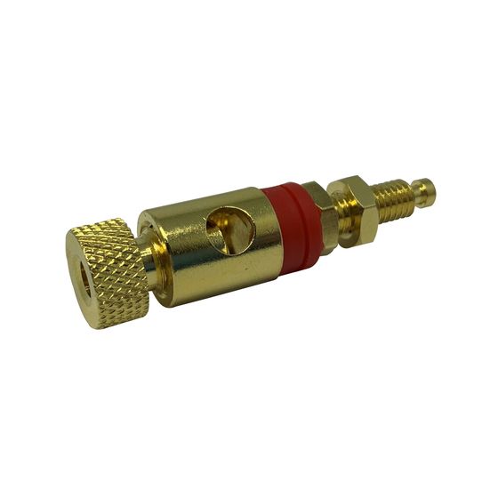 Jaycar Red Gold Binding Post – Heavy Duty Speaker Cable Terminal, 19 mm Thread (PP0434)