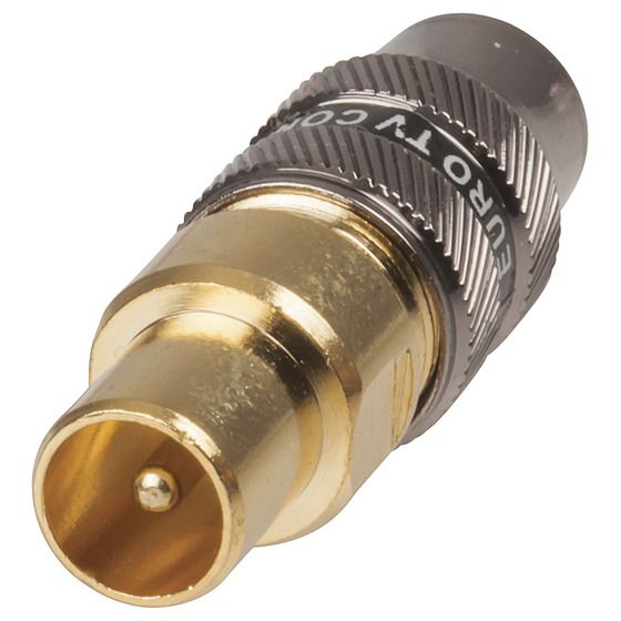 Jaycar Gold 75 Ohm TV Plug – Solderless RG59 & RG6 Connector
