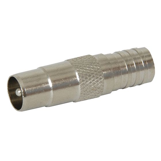 PAL TV LINE PLUG WITH INTEGRAL CRIMP RING AND CENTRE PIN RG59