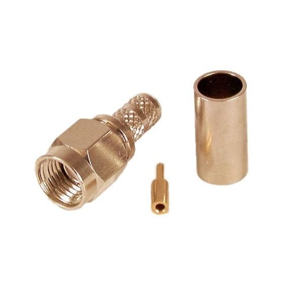 Jaycar Gold SMA Crimp Plug – RG58U Compatible