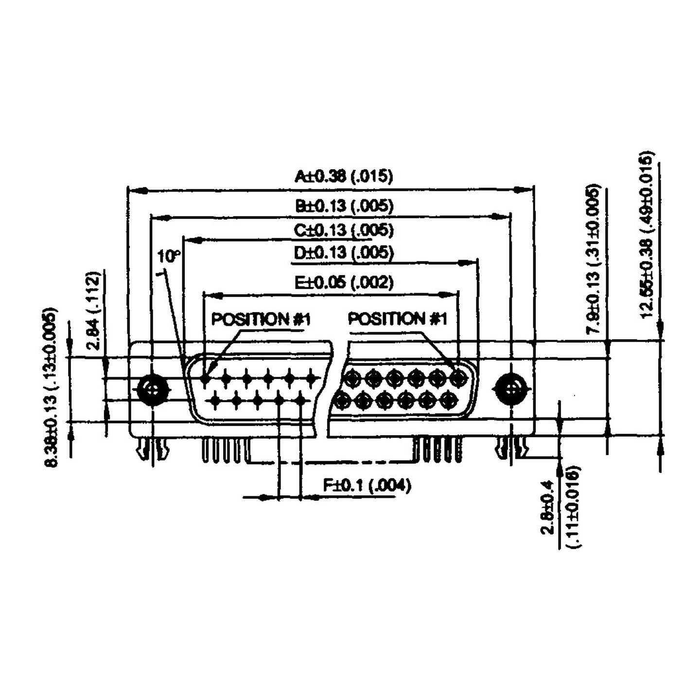 Right Angled D9 Plug with PCB Mount