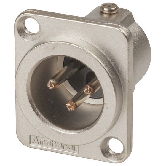 AMPHENOL CHASSIS MOUNT D-SERIES PANEL MOUNTED XLR PLUG