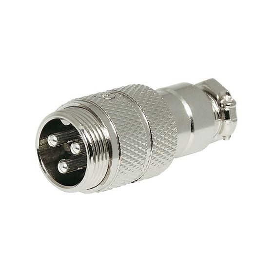 Jaycar PP2002 3-Pin DIN Microphone Connector – Metal Cased, Locking Thread