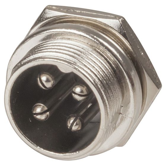 4 Pin Microphone Panel Male Connector | Jaycar PP2010