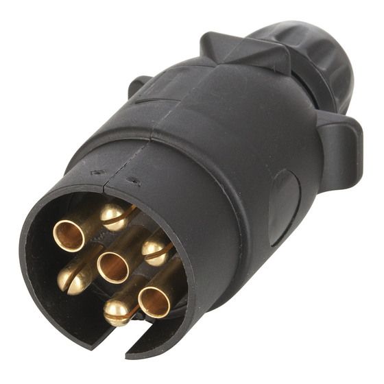 Jaycar 7 Pin Large Round Trailer Plug – Re-Wireable – PP2052