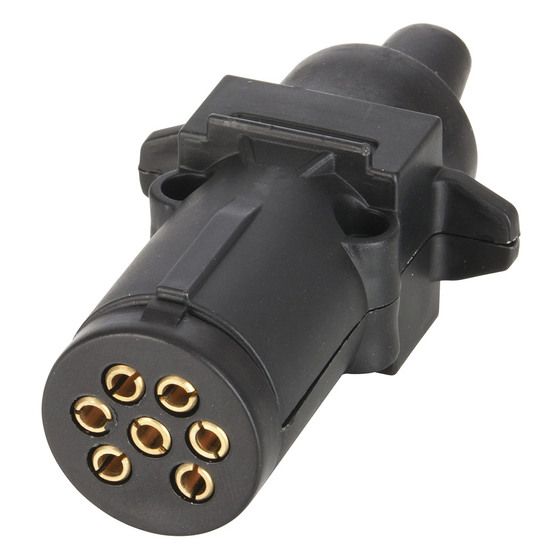 Jaycar 7 Pin Small Round Trailer Plug – Re-Wireable – PP2054