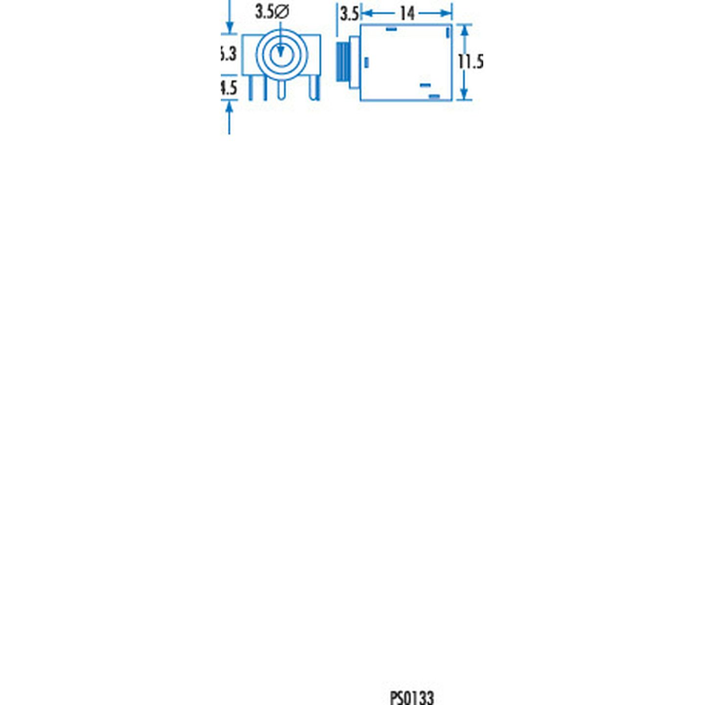 3.5mm Stereo SWITCHED PCB Socket