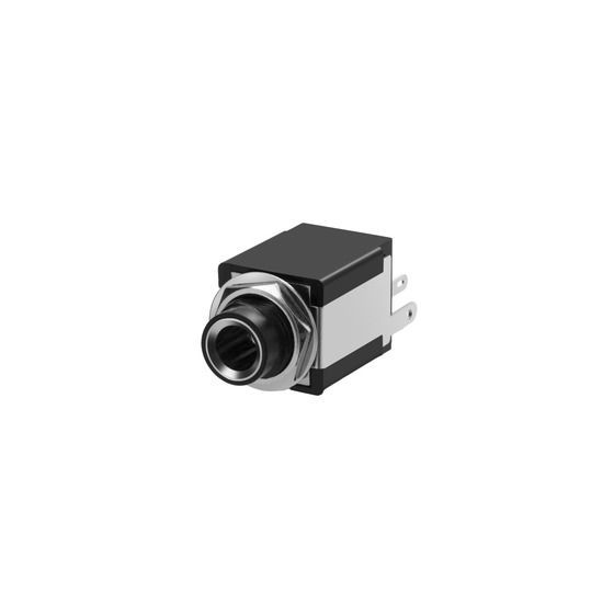 Jaycar 6.5mm Stereo Enclosed Insulated Switched Socket – Metal Shell, Plug Lock