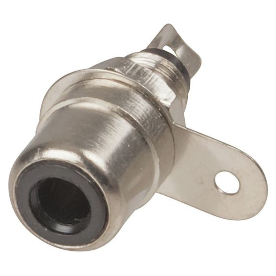 Jaycar Black RCA Metal Chassis Socket