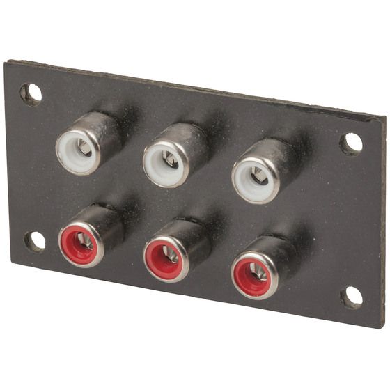 Jaycar 6-Way Phenolic RCA Socket – Two Rows of Three (PS0268)