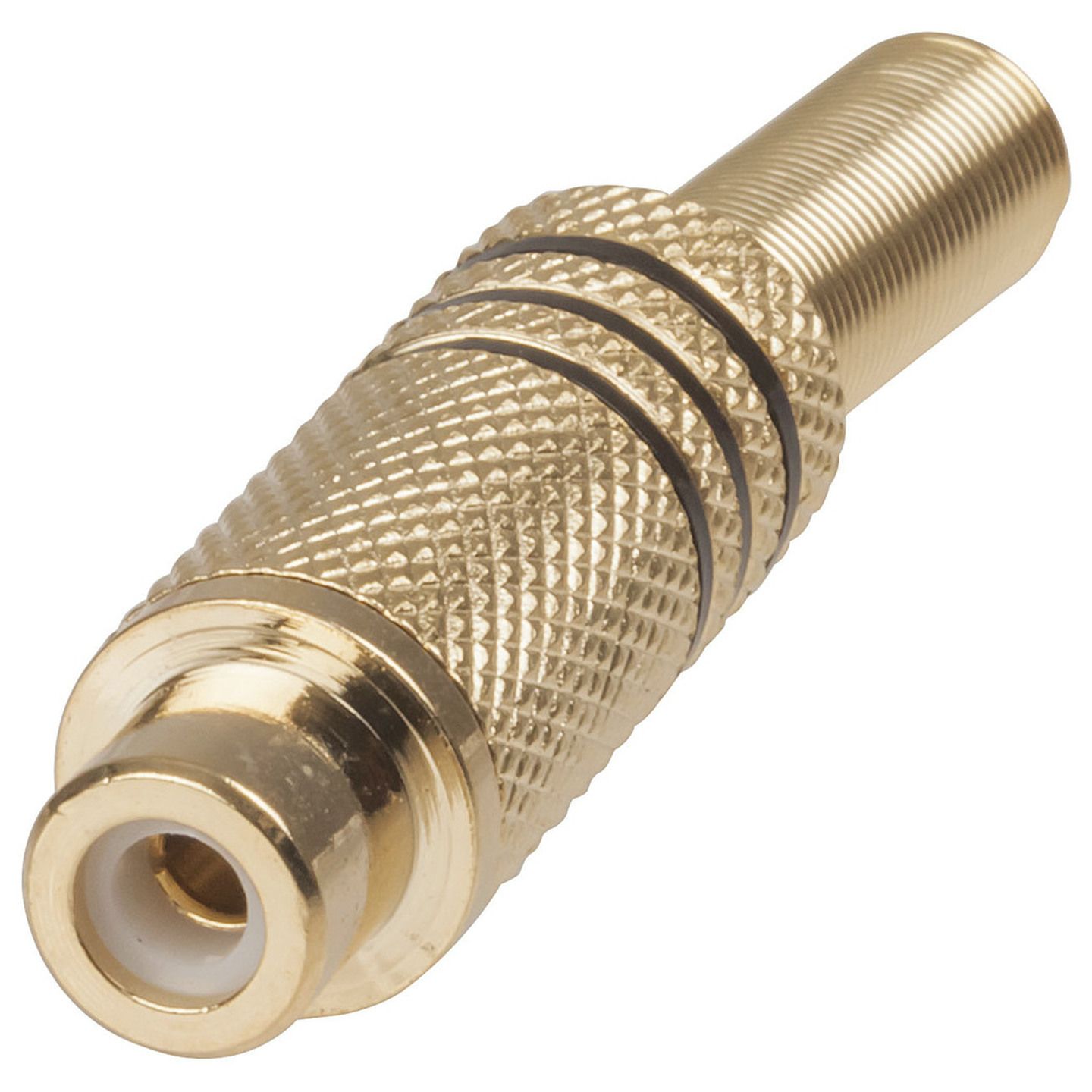 Black RCA Gold Line Socket with Spring