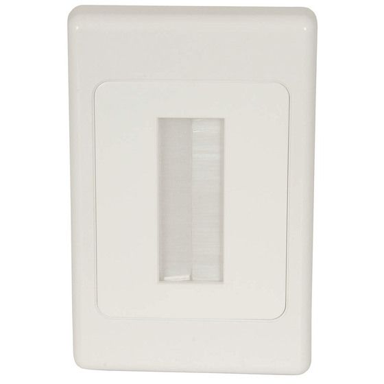 BRUSH CABLE ENTRY WALL PLATE