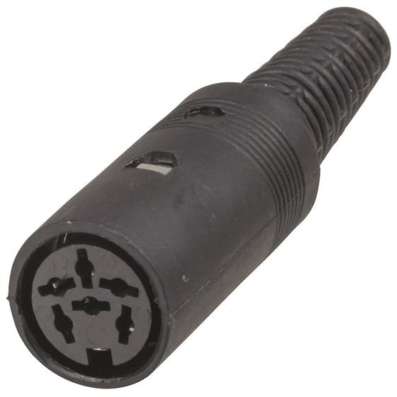Jaycar 6 Pin DIN Line Socket – Economy Style PS0355