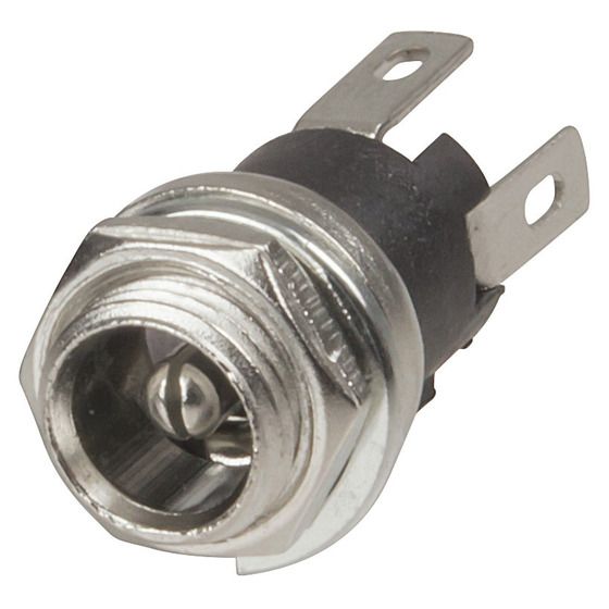 2.5mm Male DC Power Bulkhead Connector – Chassis Mount | Jaycar