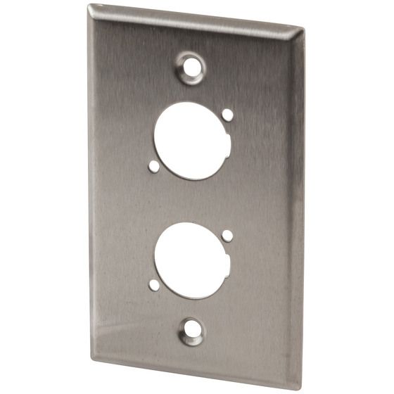 Stainless Steel Wall Plate – Dual XLR | JAYCAR