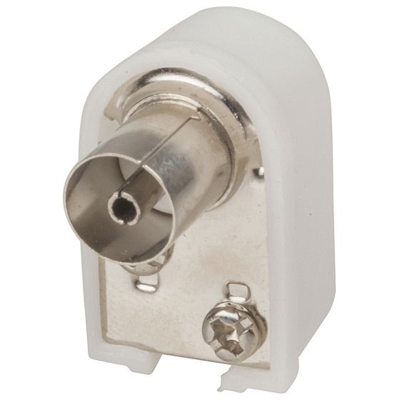 75 OHM RIGHT ANGLE SOLDERLESS TV SOCKET
