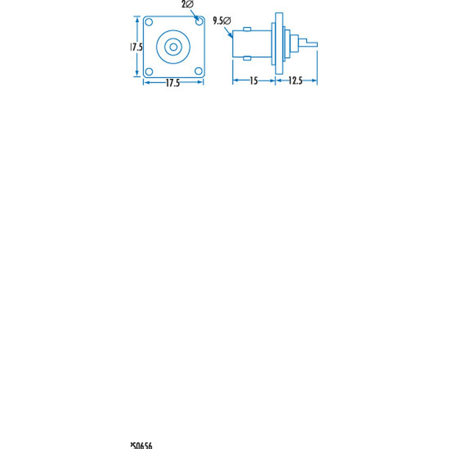 BNC Panel Mount SocketSquare