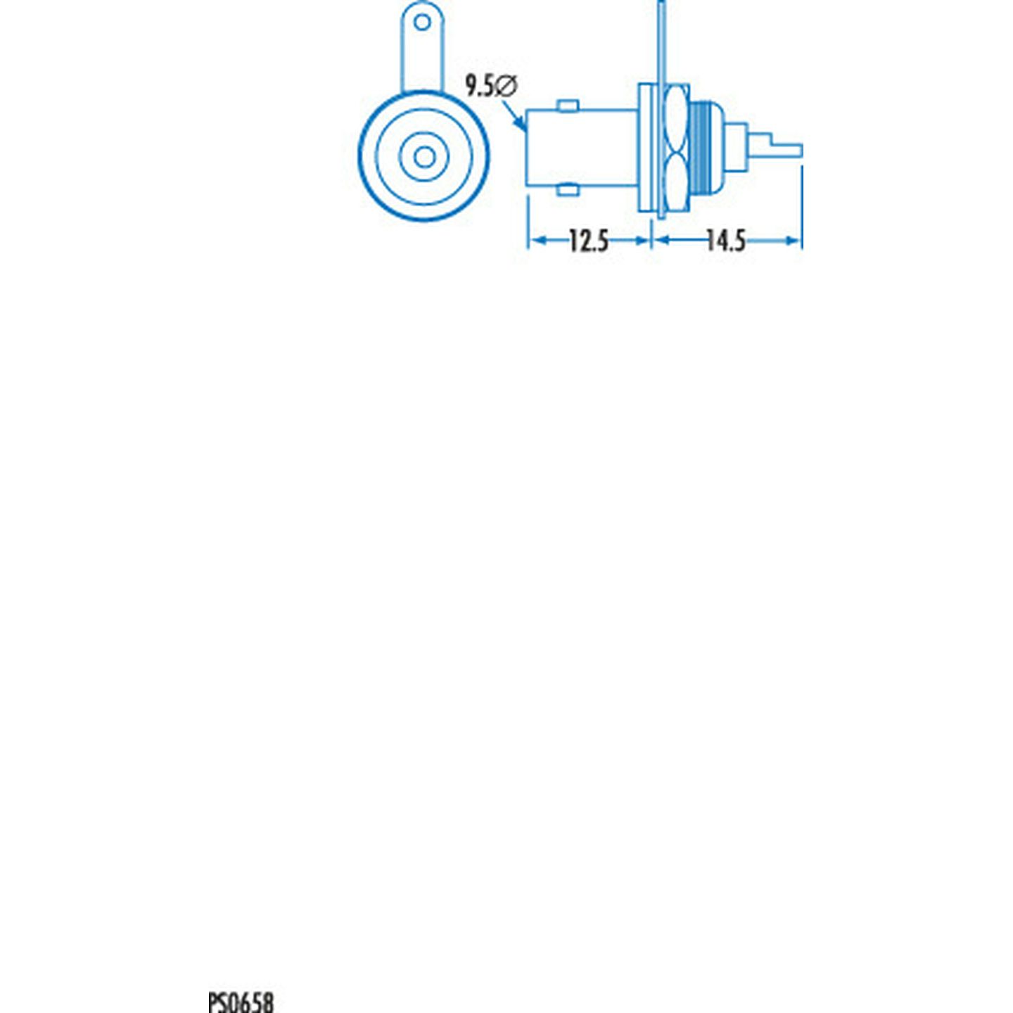 BNC PANEL Socket - SINGLE HOLE MOUNT