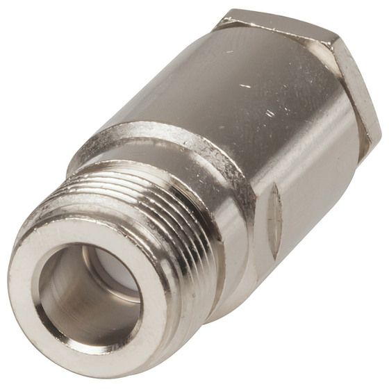 Jaycar N Type Line Socket – RG58U Compression Clamp, Nickel Plated