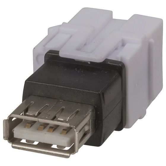 Jaycar Keystone Insert – USB Female Port for 110 Wallplates