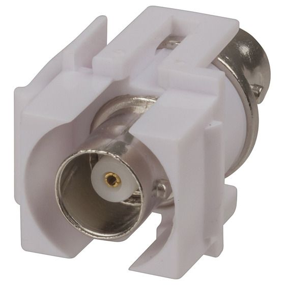Jaycar Keystone Insert – BNC to BNC Socket (White) for 110 Wallplates