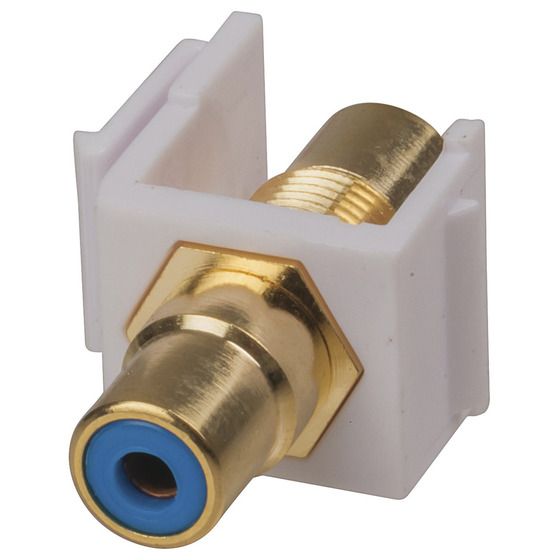 Jaycar RCA Blue Keystone Insert – Gold Plated Contacts
