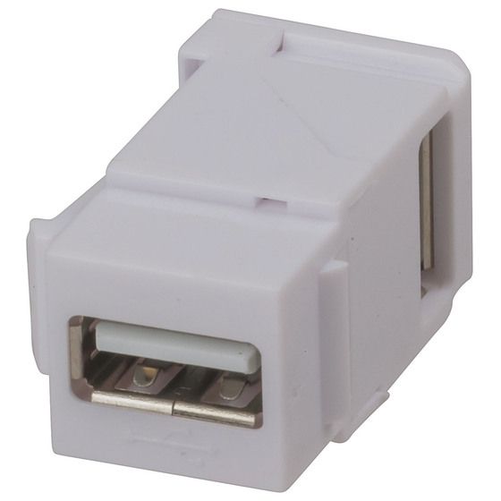 Jaycar Right Angle USB 2.0 Socket Keystone Insert