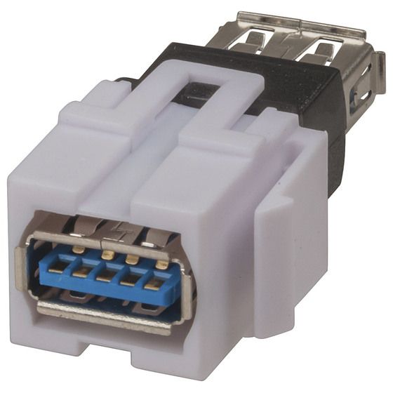 Jaycar USB 3.0 Keystone Insert – Standard 110 Wallplate